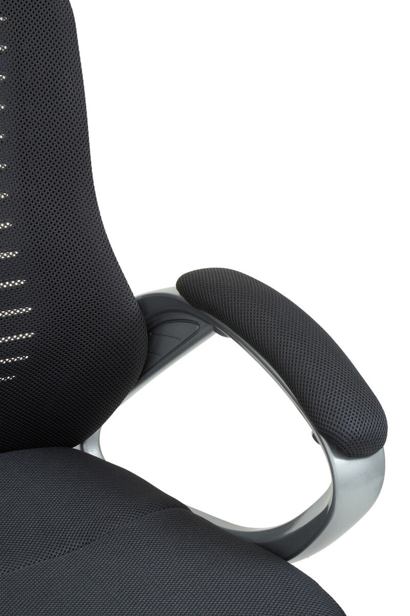 Stratford Dark Grey and Silver Home Office Chair