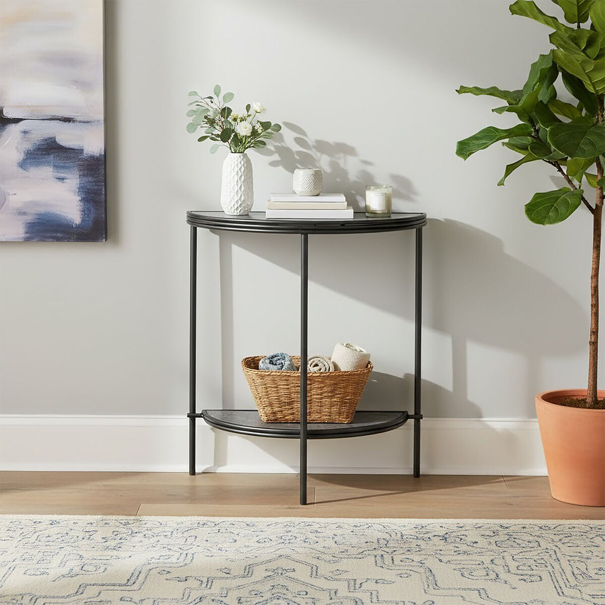 Xania Semi Circle Console Table