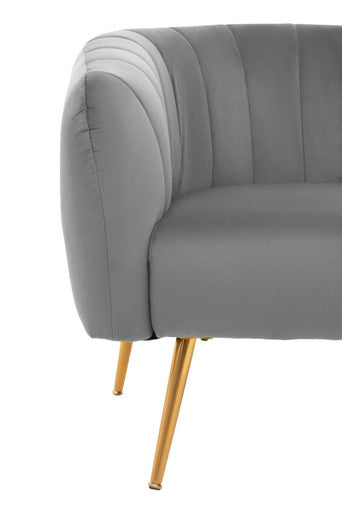 Larissa Grey Velvet Chair
