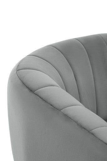 Larissa Grey Velvet Chair