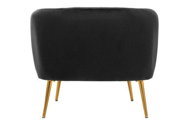 Larissa Black Velvet Chair