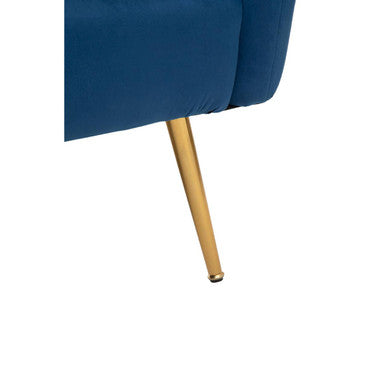 Larissa Two Seat Blue Velvet Sofa