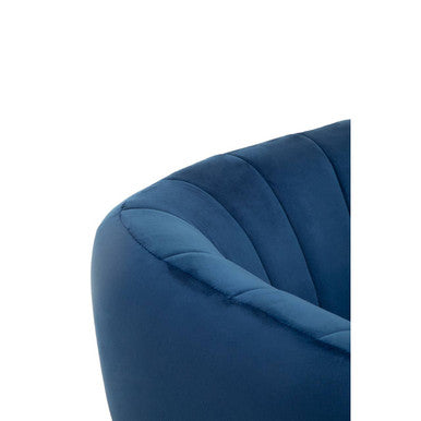 Larissa Two Seat Blue Velvet Sofa