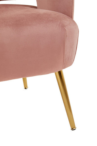 Larissa Pink Velvet Curved Accent Chair - image 8