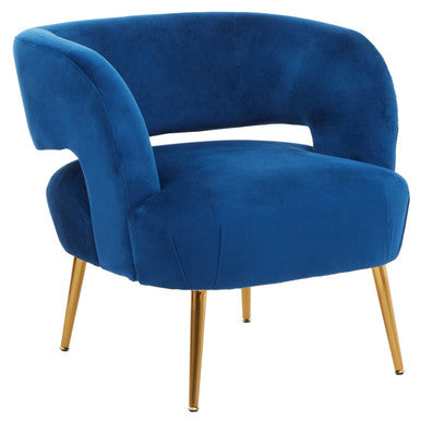 Larissa Blue Velvet Chair