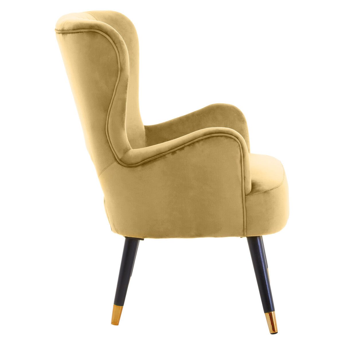 Loretta Pistachio Velvet Chair With Black Wood Legs