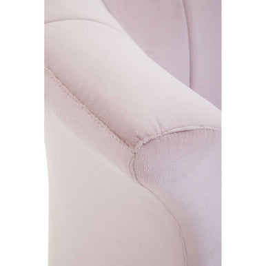 Loretta Dusky Pink Velvet Curved Accent Chair