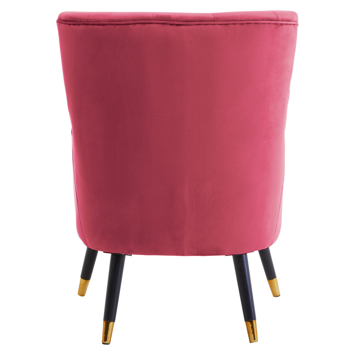 Loretta Wine Velvet Chair With Black Wood Legs - Image 4