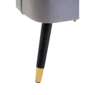 Loretta Grey Velvet Accent Chair