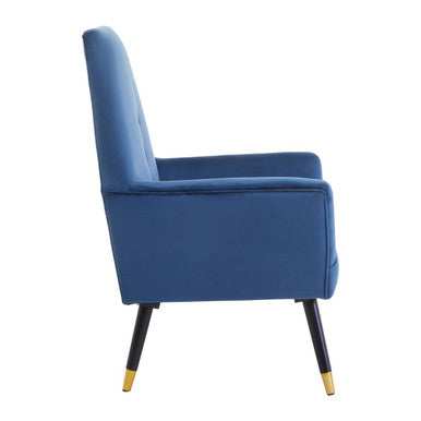 Loretta Midnight Blue Velvet Button Detail Chair