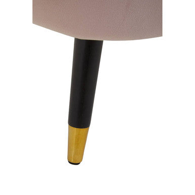 Loretta Dusky Pink Velvet Shell Accent Chair