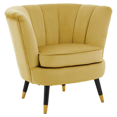 Loretta Pistachio Velvet Shell Accent Chair