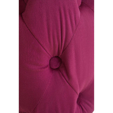 Loretta Wine Velvet Button Tufted Stool