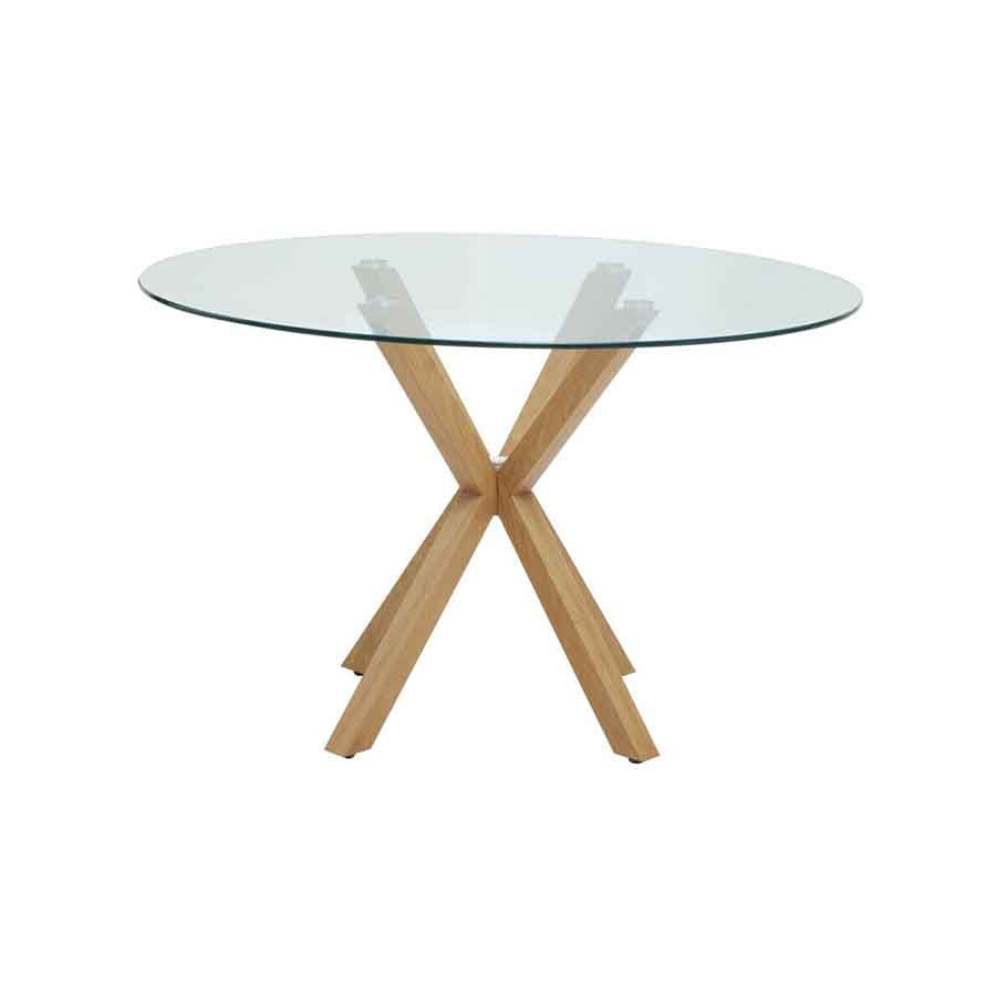 Salford Dining Table With Ash Wood Effect Metal Legs