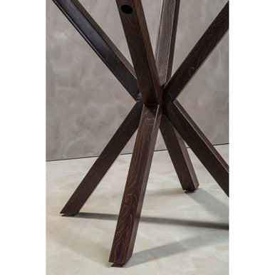 Salford Dining Table With Black Wood Effect Metal Legs