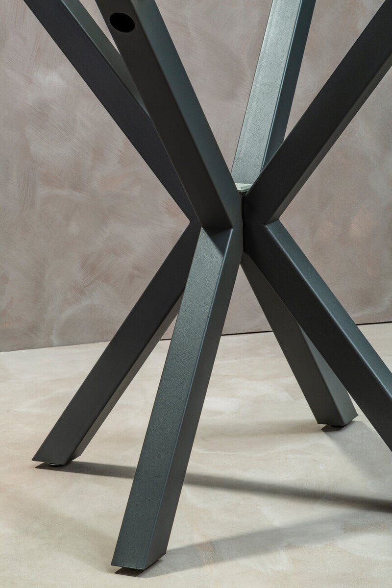 Salford Dining Table With Grey Metal Legs
