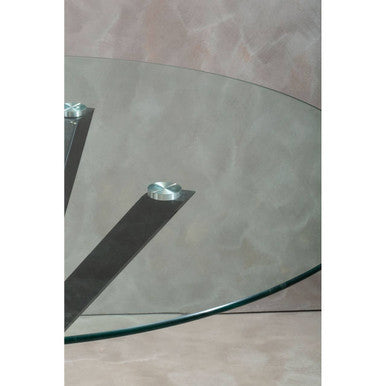 Salford Round Dining Table With Black Metal Legs