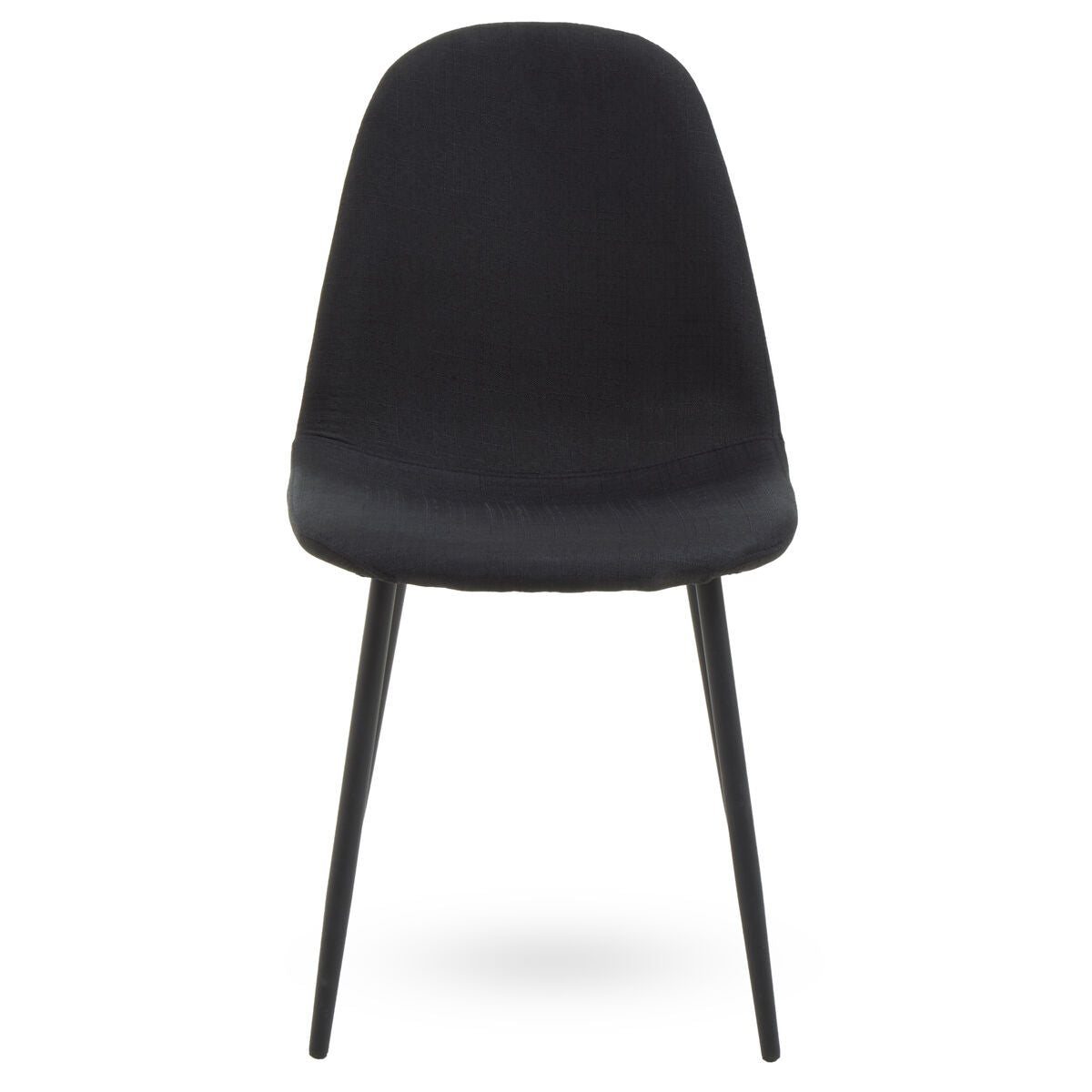 Black chair with black legs on a white background