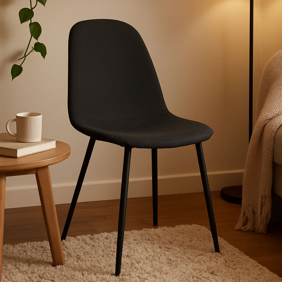 Salford Black Fabric Dining Chair