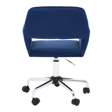 Brent Navy Velvet And Chrome Base Home Office Chair - image 8