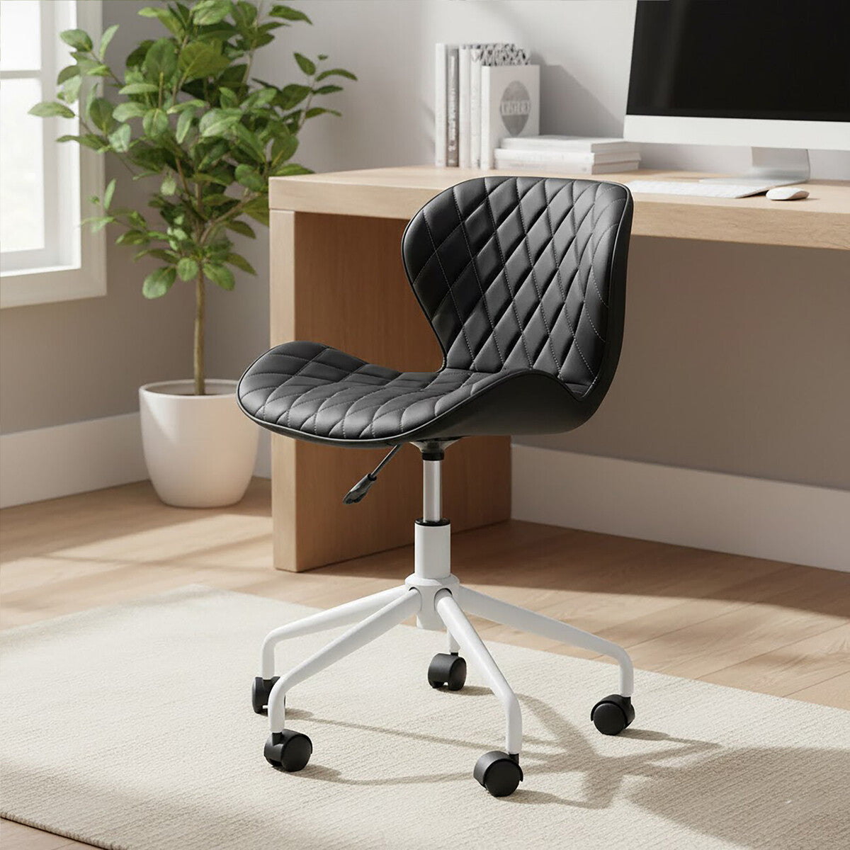 Brent Black And White Home Office Chair