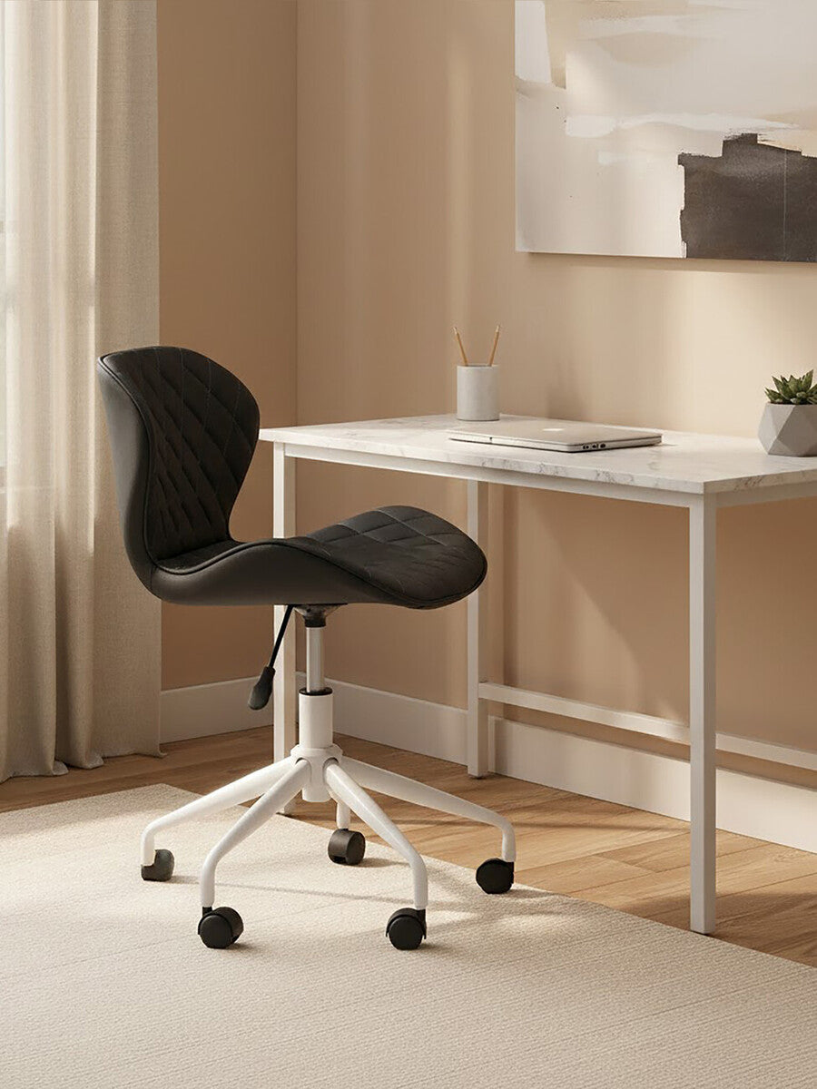 Brent Black And White Home Office Chair