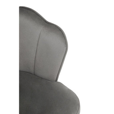 Tian Grey Velvet Dining Chair