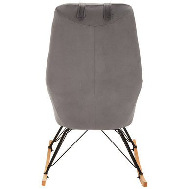 Stockholm Grey Velvet Rocking Chair