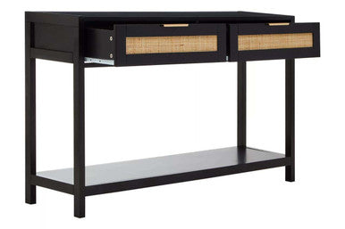 Sherman Black Wood Console Table