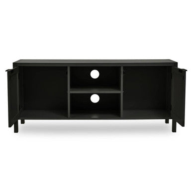 Sherman Black Wood Media Unit