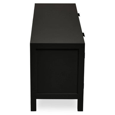 Sherman Black Wood Media Unit