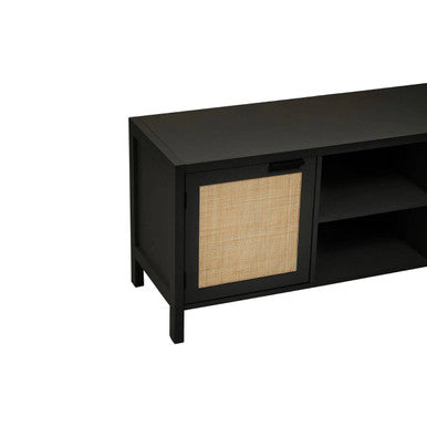 Sherman Black Wood Media Unit