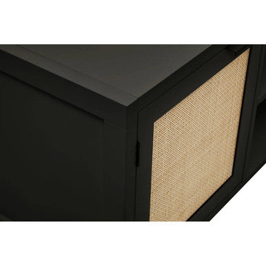 Sherman Black Wood Media Unit