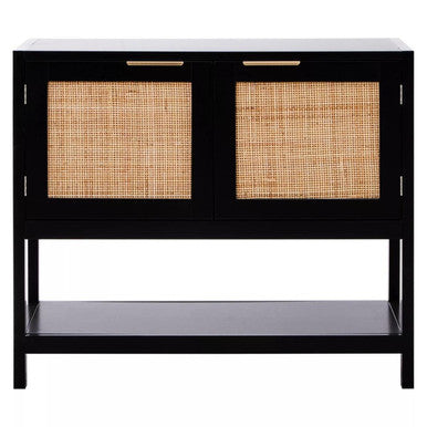 Sherman Black Wood Side Cabinet