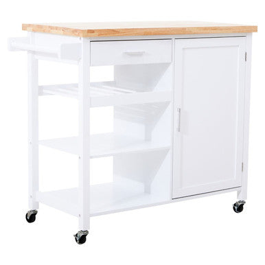 Frankfurt White Kitchen Trolley - image 2