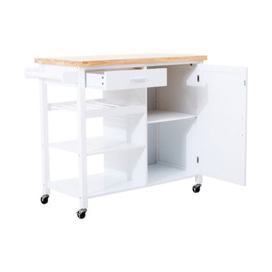 Frankfurt White Kitchen Trolley - image 3