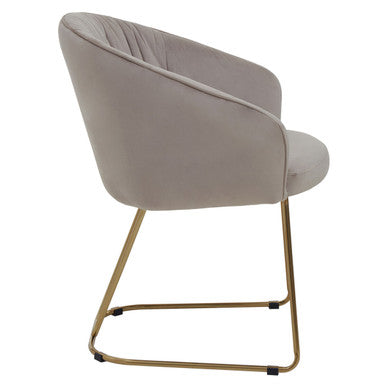 Veneto Mink Velvet Dinner Chair