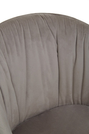 Veneto Mink Velvet Curved Dining Chair