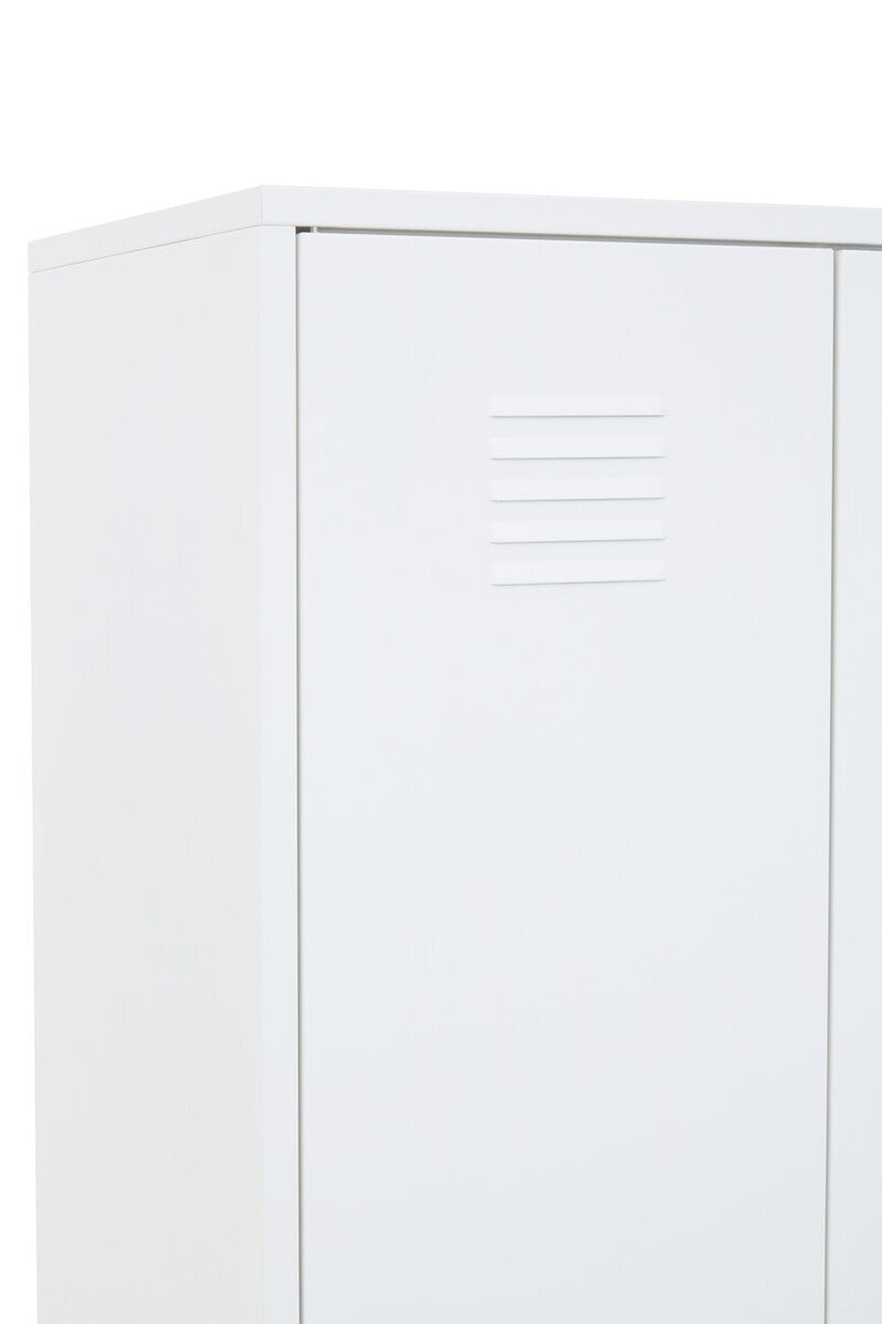 Academy White Two Door Locker Style Wardrobe