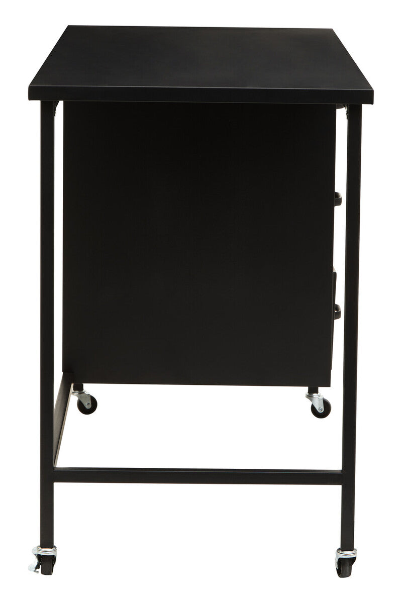 Academy Three Drawer Black Desk
