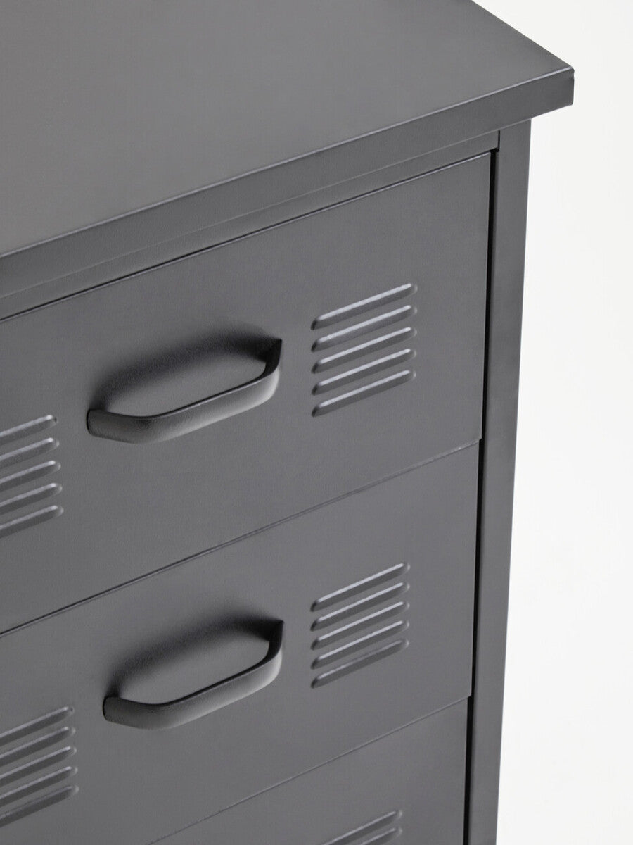 Academy Three Drawer Grey Desk