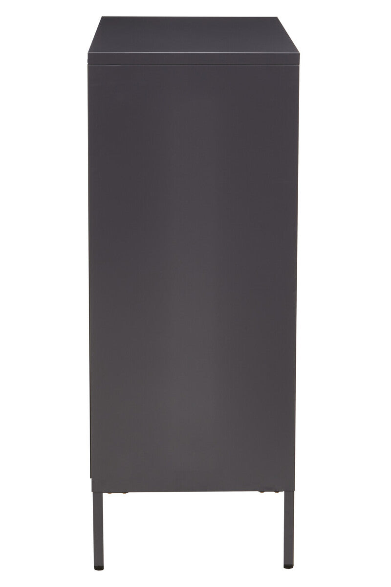 Acier Two Door Grey Metal Cabinet