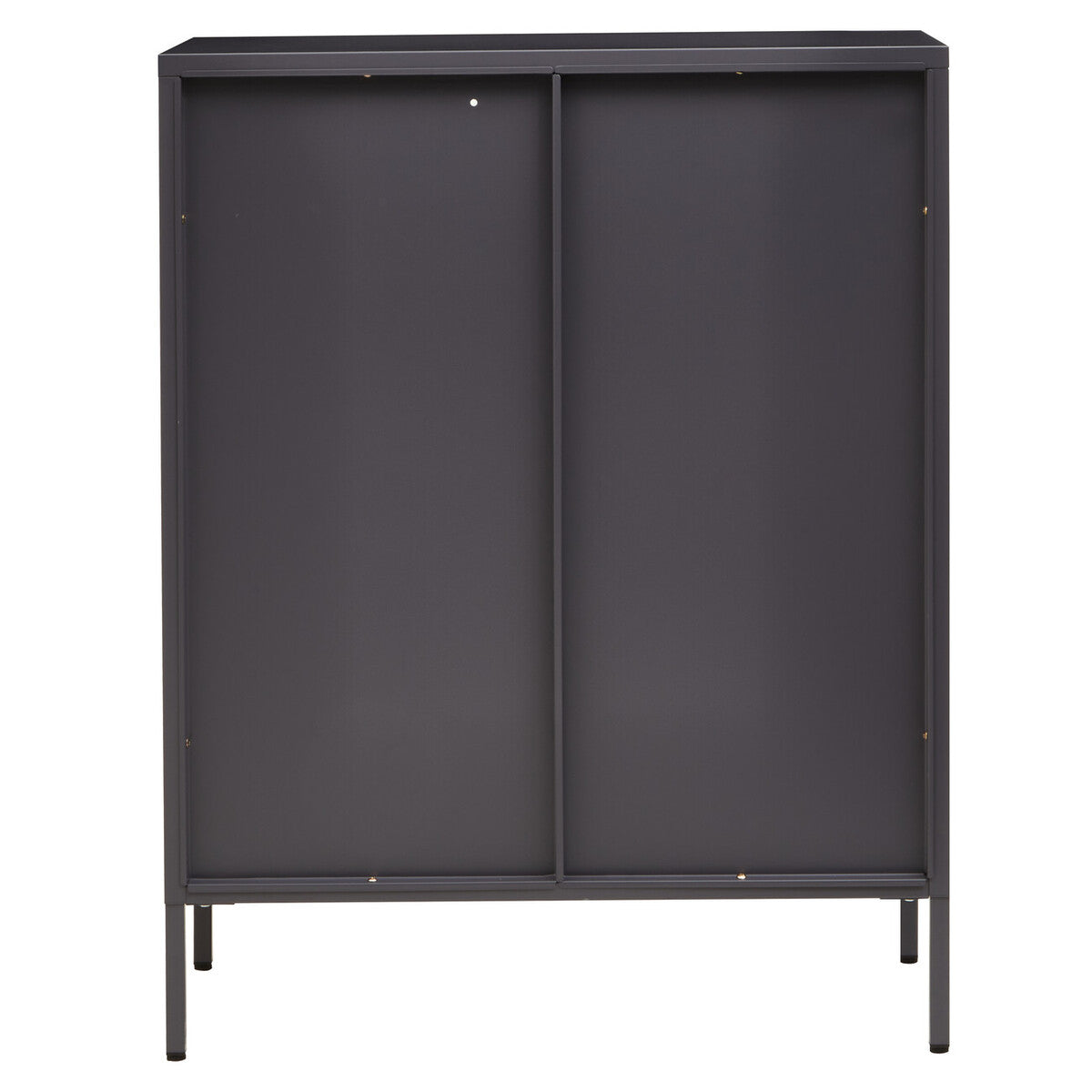 Acier Two Door Grey Metal Cabinet