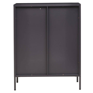 Acier Two Door Grey Metal Cabinet
