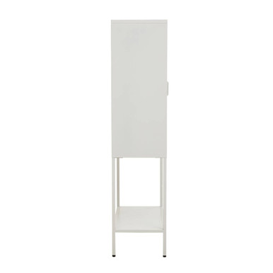 Acier Two Door White Metal Cabinet