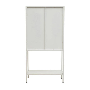 Acier Two Door White Metal Cabinet