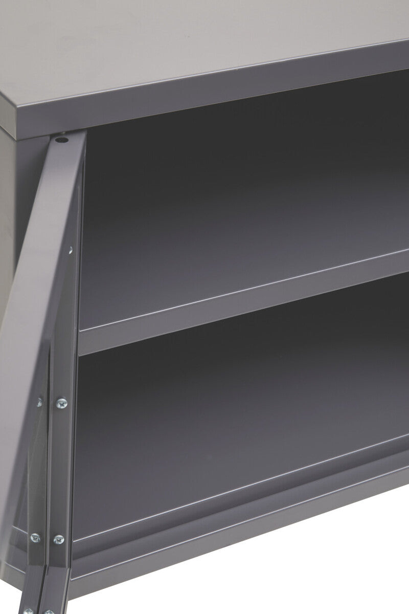 Acier Two Door Grey Metal Media Unit
