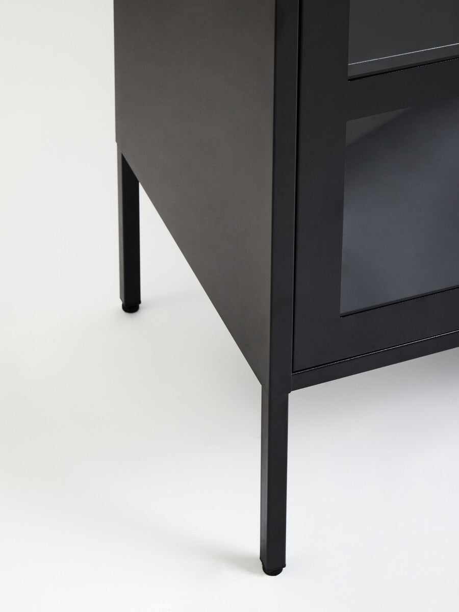 Acier Three Door Black Sideboard