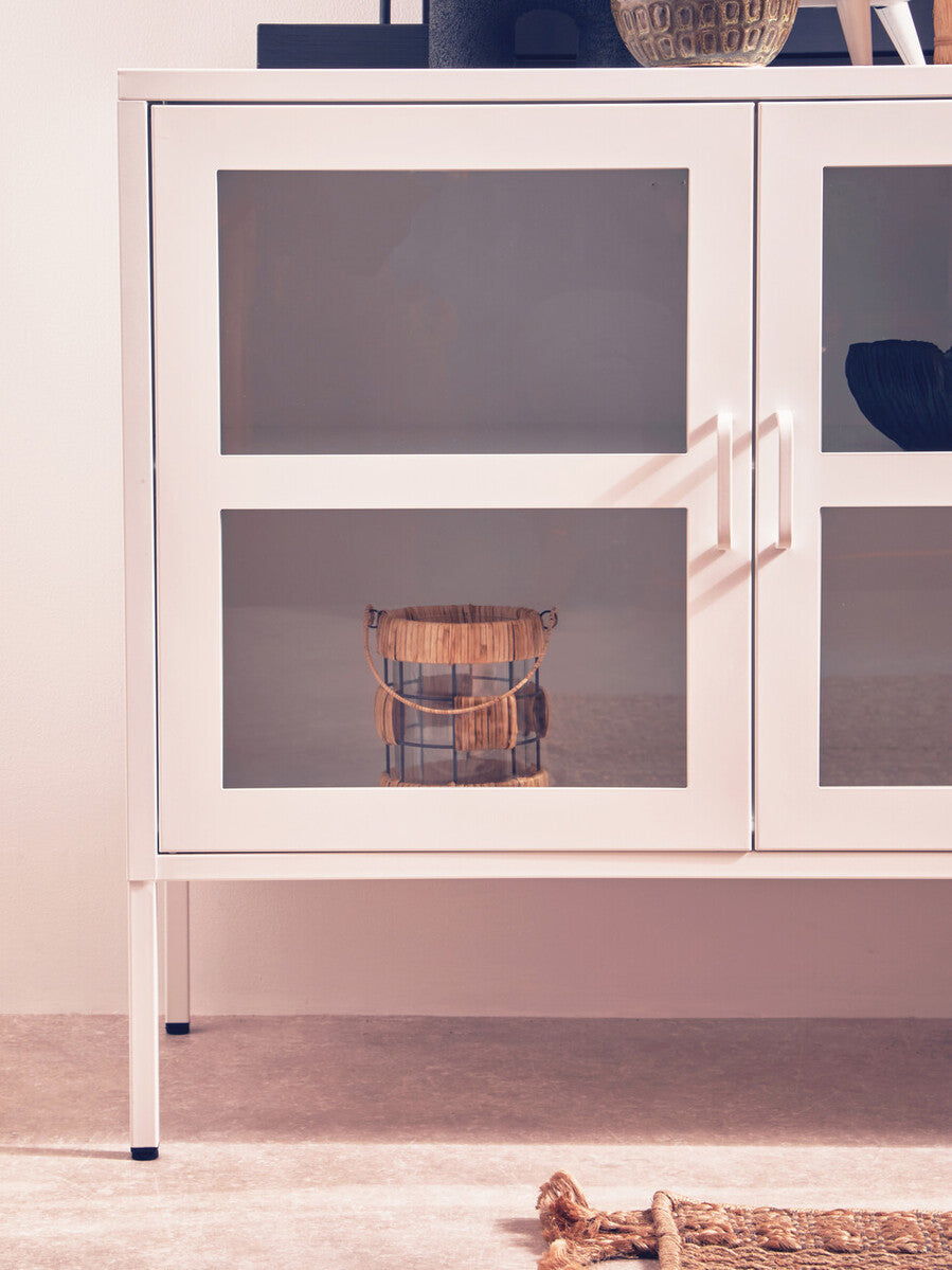 Acier Three Door White Metal Sideboard - Image 9