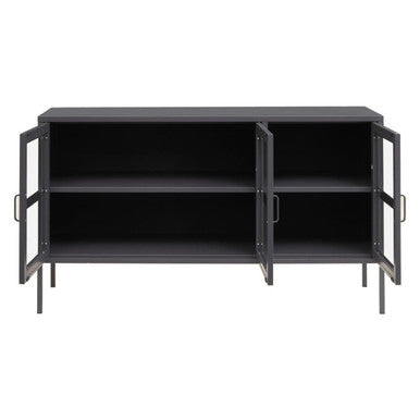 Acier Three Door Grey Metal Sideboard